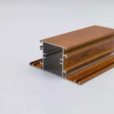 Los perfiles de aluminio del final de madera de Libia Argelia pulverizan protuberancias de aluminio revestidas