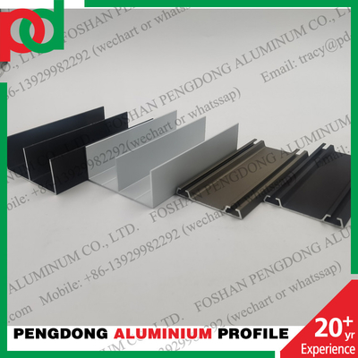 Anodizado coloree 6063 perfiles de aluminio para resbalar puertas del guardarropa