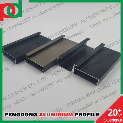 Anodizado coloree 6063 perfiles de aluminio para resbalar puertas del guardarropa