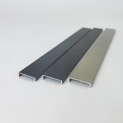 U anodizado forma el perfil de aluminio para el ajuste de afilamiento decorativo de la teja
