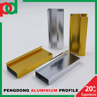 Perfil de aluminio de pulido del armario de cocina de High Glossy Silver del fabricante de Foshan