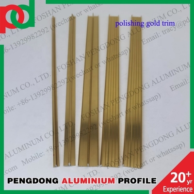 Los perfiles de aluminio que pulen la teja de afilamiento decorativa arreglan la plata popular y el color oro