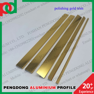 Los perfiles de aluminio que pulen la teja de afilamiento decorativa arreglan la plata popular y el color oro