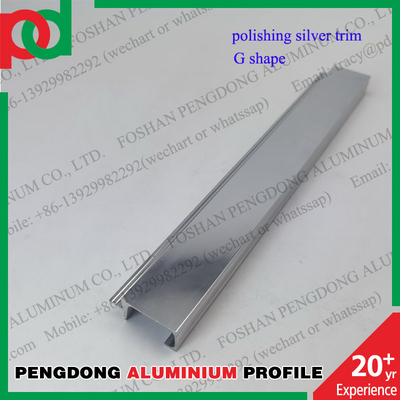 Los perfiles de aluminio que pulen la teja de afilamiento decorativa arreglan la plata popular y el color oro
