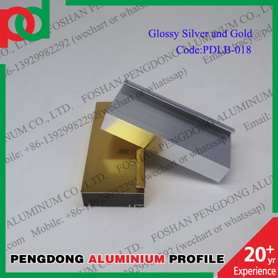 Uso popular en los perfiles de aluminio de los armarios de cocina de Libia brillantes o plata anodizada y oro y negro cubiertos