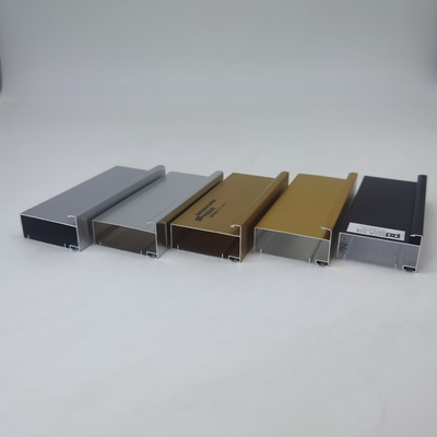 Uso popular en los perfiles de aluminio de los armarios de cocina de Libia brillantes o plata anodizada y oro y negro cubiertos