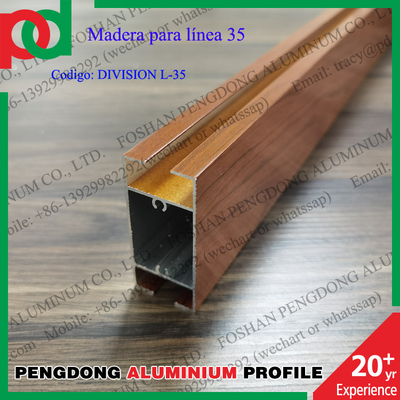 L20 y L25 perfiles de aluminio de colores populares para ventanas y puertas
