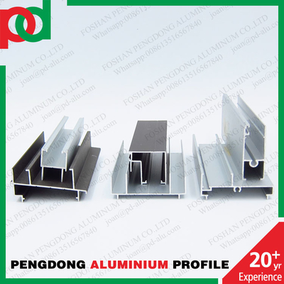 T5 Perfil de extrusión de aluminio a presión para ventanas corredizas de todos los colores de grano de madera