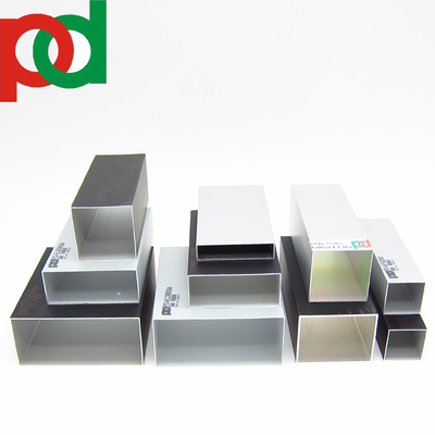 6063 T5 Tubos de aluminio huecos Rectangulares de aluminio Cuadrados de aluminio de tubo Ángulo