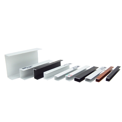 Profiles de aluminio con ranura de canal U para ventanas, puertas y muebles