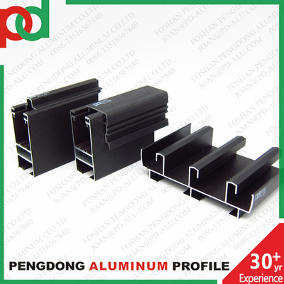 Perfiles anodizados negros de aluminio para ventanas y puertas Serie 35