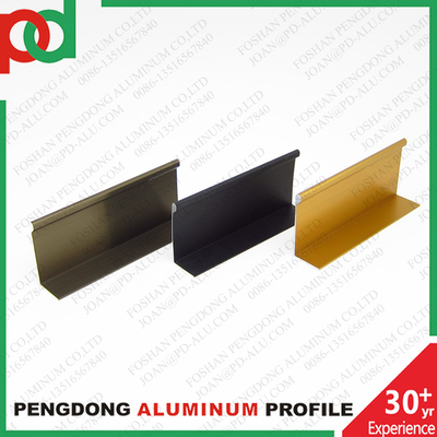 Fabricación de perfiles de aluminio con tecnología de extrusión personalizable para puertas de vidrio, armarios de cocina, armarios empotrados y MDF melamínico