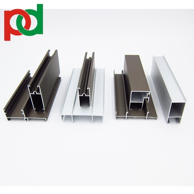 Perfiles de aluminio anodizados de la puerta de la ventana para Colombia 744 de desplazamiento