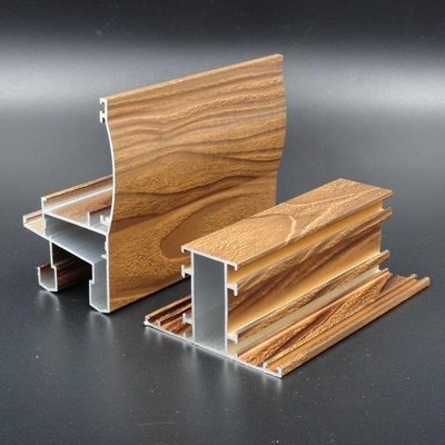 Perfil de aluminio del grano de madera de Libia y de Argelia para la puerta y la ventana