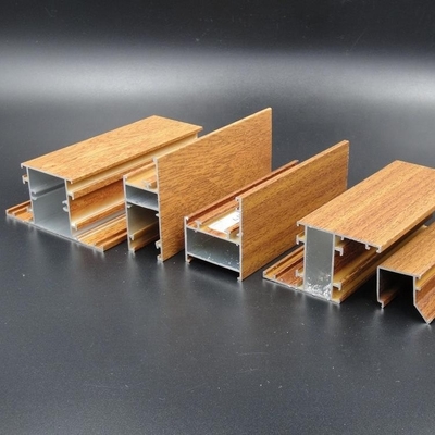 Perfil de aluminio del grano de madera de Libia y de Argelia para la puerta y la ventana