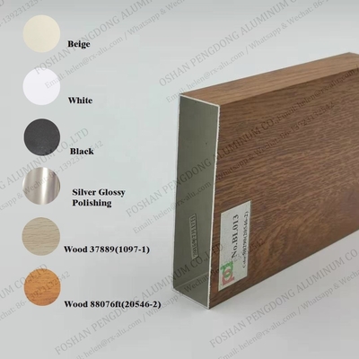 La madera de aluminio del perfil de la cocina de Iraq Argelia acaba los perfiles de aluminio