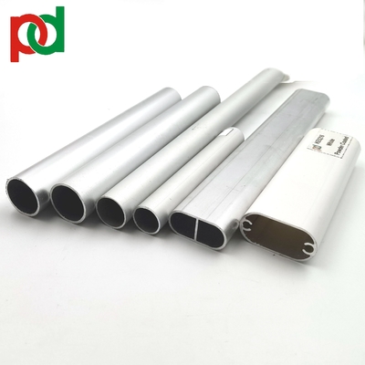 Tubos de aluminio de la ronda y de la elipse de las protuberancias del carril de la suspensión de ropa del guardarropa