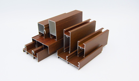 Perfiles de aluminio anodizados del final de madera para las puertas de Windows 25 series