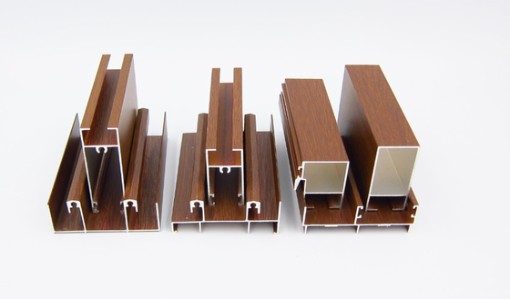 Perfiles de aluminio anodizados del final de madera para las puertas de Windows 25 series