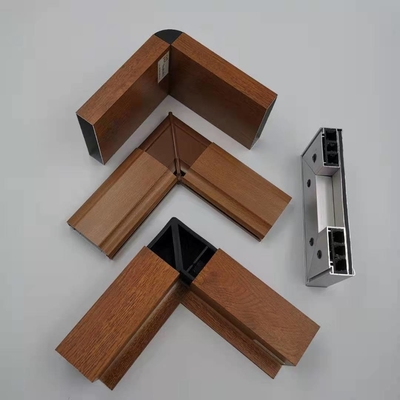 La cocina de aluminio del OEM Libia perfila la protuberancia de aluminio del grano de madera