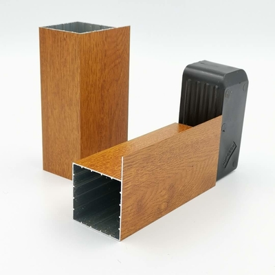 El polvo de aluminio del grano de madera del perfil de la cocina de Libia 6063 cubrió