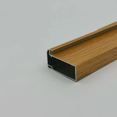 El polvo de aluminio del grano de madera del perfil de la cocina de Libia 6063 cubrió