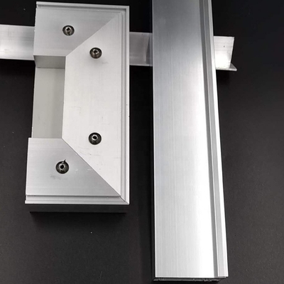 Polaco de plata brillante del perfil de aluminio del armario de cocina T5 6063