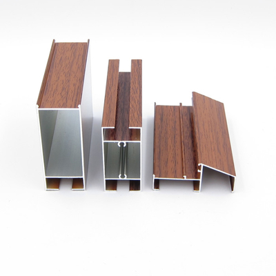 Protuberancia de aluminio del efecto de madera 6063 T5 para Windows Chile Bolivia