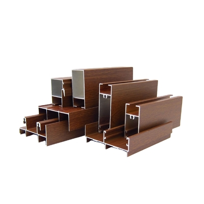 Protuberancia de aluminio del efecto de madera 6063 T5 para Windows Chile Bolivia