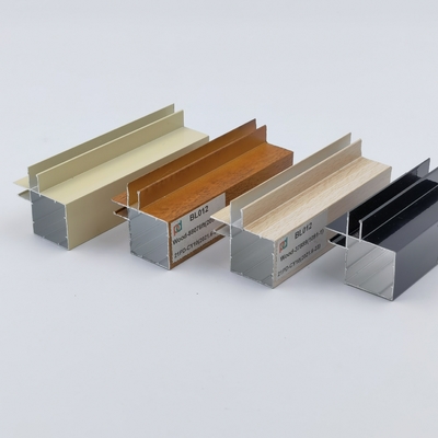 Profiles de cocina de aluminio de grano de madera de 10 mm para decoraciones