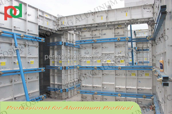 Sistema de aluminio del encofrado de la construcción