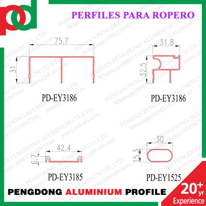 Perfiles de aluminio económicos 2020 de la ventana de desplazamiento
