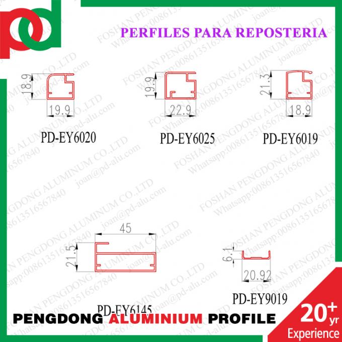 Perfiles de aluminio económicos 2020 de la ventana de desplazamiento