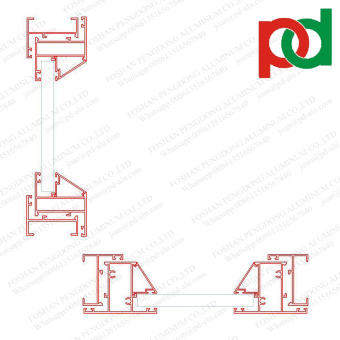 Marco de ventana económico del proyecto de los perfiles de aluminio de Linea 32 a Chile y a Bolivia