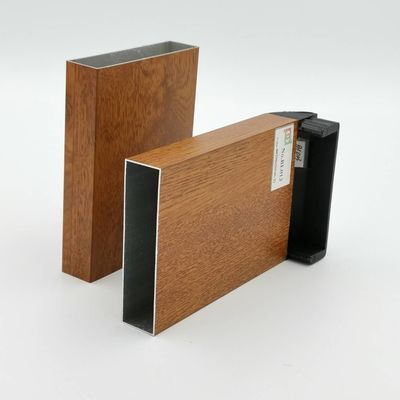 Buen precio Perfiles de aluminio del final de madera de Libia T5 6063 para el armario de cocina en línea